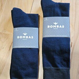 Men's dress socks. Over the calf. Navy and charcoal. Men's large, 9.5-13